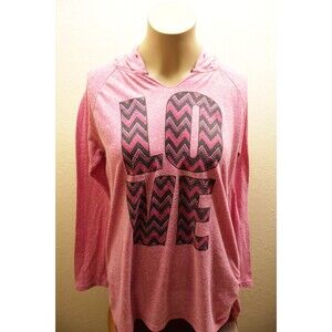 L.A Kitty Sweatshirt Black & Pink Logo Says Love SZ Medium Casual Going Out